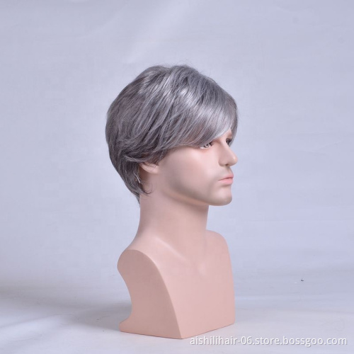 Anime Cosplay short hair wig black butler grey man cheap Bob fashion party synthetic wig